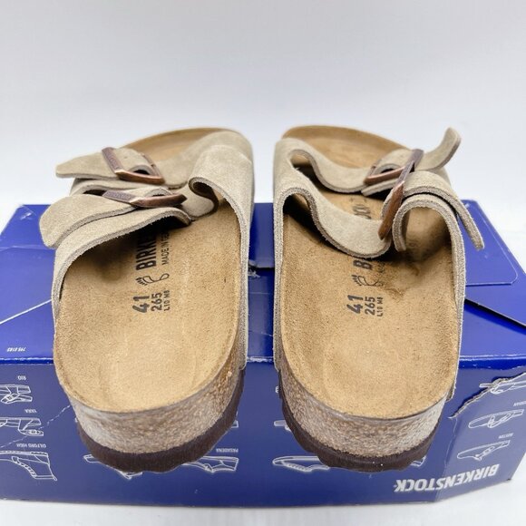 Birkenstock Arizona Sandal Taupe Suede EU 41 Womens US 10- 10.5 Regular - Picture 8 of 12